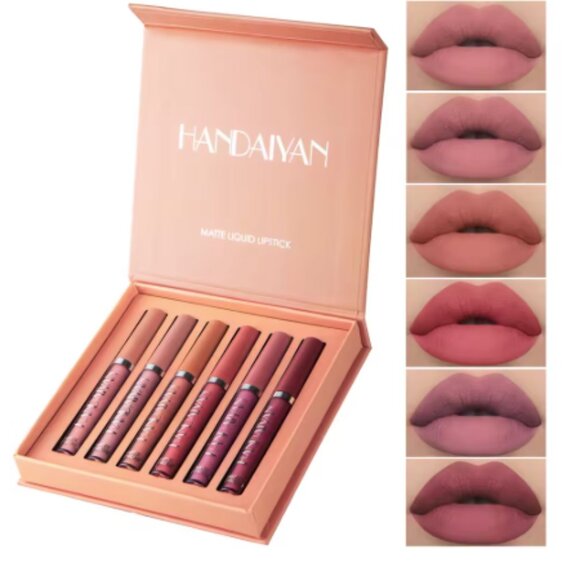 Handaiyan Matte Liquid Lipstick Set of 6 - NEW - Picture 1 of 6